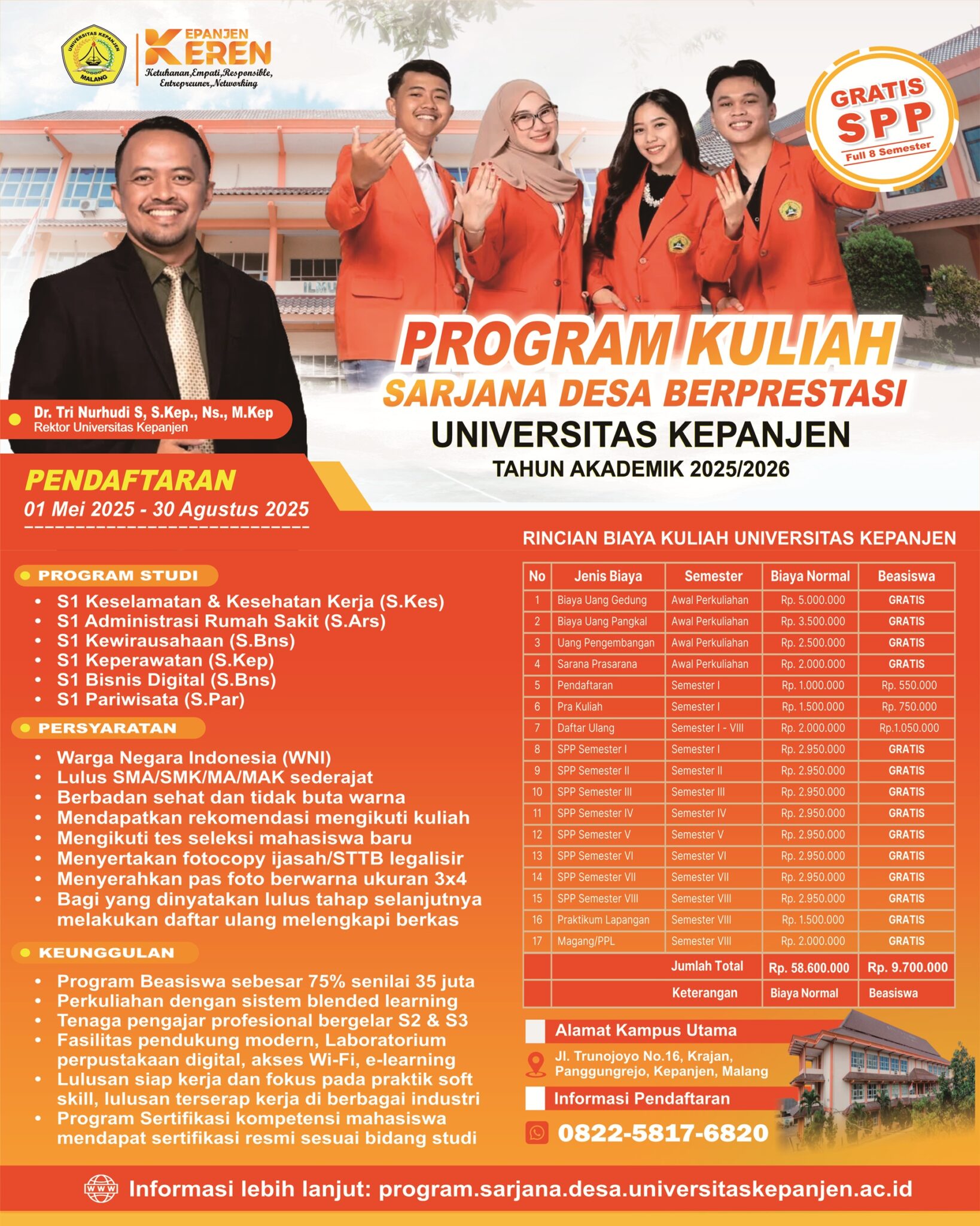 PROGRAM KULIAH SARJANA DESA BEASISWA UNIVERSITAS KEPANJEN